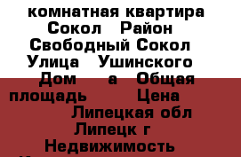 1-комнатная квартира Сокол › Район ­ Свободный Сокол › Улица ­ Ушинского › Дом ­ 6 а › Общая площадь ­ 29 › Цена ­ 1 300 000 - Липецкая обл., Липецк г. Недвижимость » Квартиры продажа   . Липецкая обл.